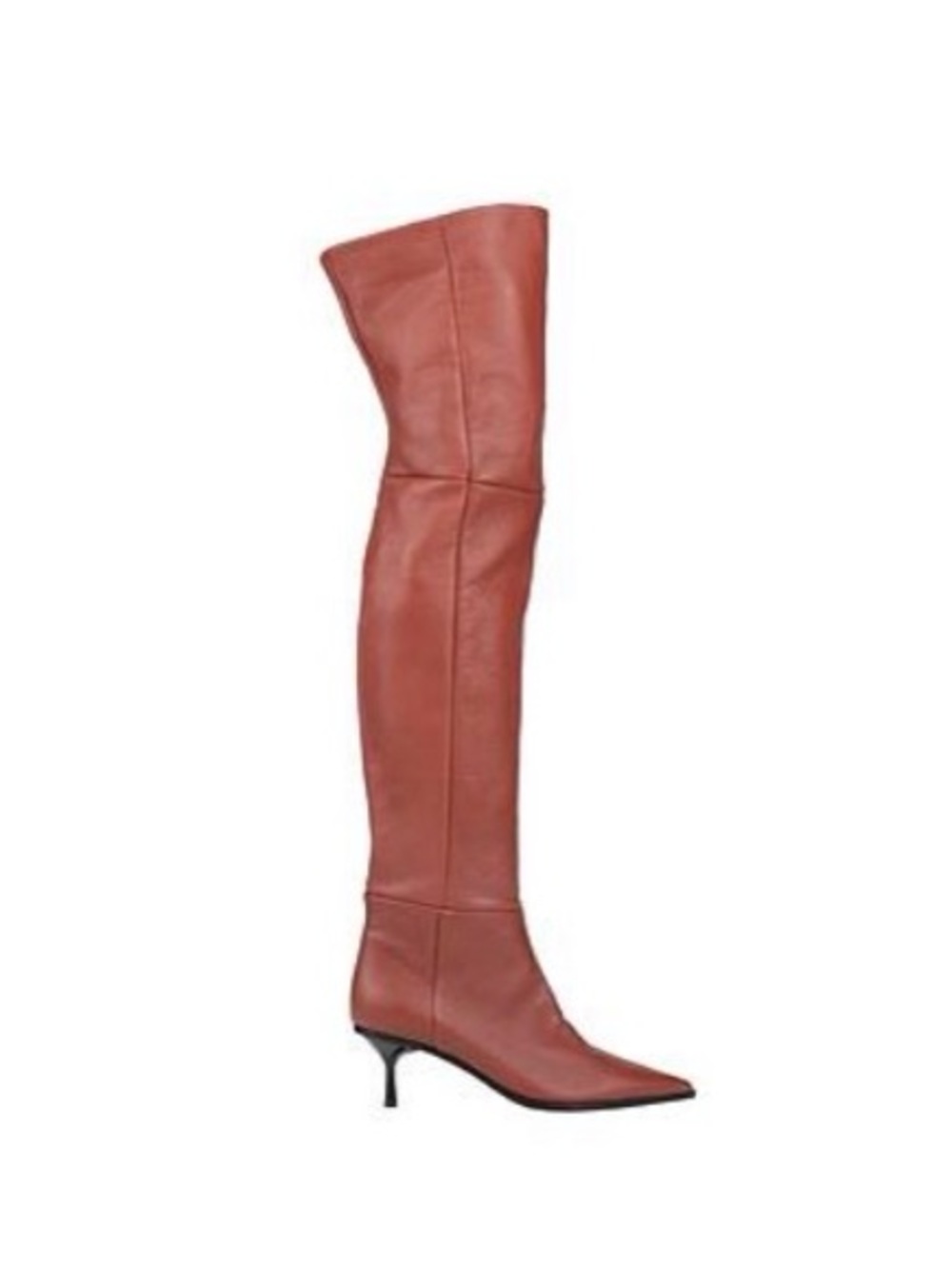 Agl Over-the-Knee Pointed Toe Boot in Rust Brown